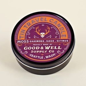 Good and Well Supply Co. 4 oz. Moss Tin Travel Candle